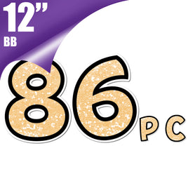 BB 12" 86 pc Alphabet Set