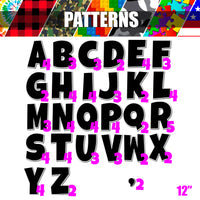 Pattern - 12" LG 86 pc - Alphabet Sets