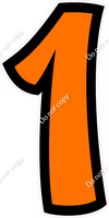 BB 47" Individuals - Flat Orange