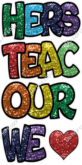 5 pc Sparkle - We Love Our Teachers Themes w/ Variants