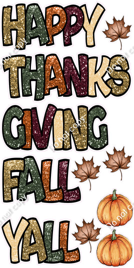11 pc 18" BB - Sparkle Happy Thanksgiving Fall Yall EZ Set Theme0981
