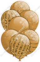 All Gold Balloons - Gold Sparkle Accents