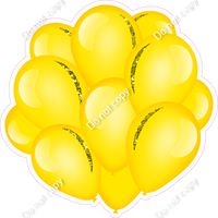 Flat - Yellow Balloon Cluster w/ Variants