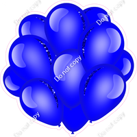 Flat - Blue Balloon Cluster w/ Variants