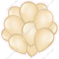 Flat - Champagne Balloon Cluster w/ Variants