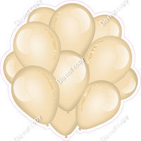 Flat - Champagne Balloon Cluster w/ Variants