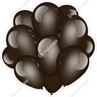 Flat - Chocolate Balloon Cluster w/ Variants