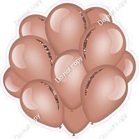 Flat - Rose Gold Balloon Cluster w/ Variants