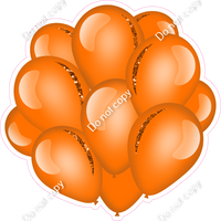 Flat - Orange Balloon Cluster w/ Variants