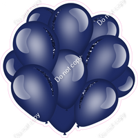 Flat - Navy Blue Balloon Cluster w/ Variants