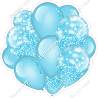 Bokeh - Baby Blue Balloon Cluster w/ Variants