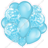 Bokeh - Baby Blue Balloon Cluster w/ Variants