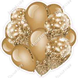 Bokeh - Gold Balloon Cluster w/ Variants