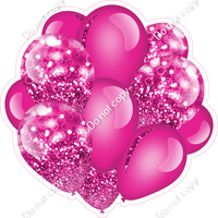 Bokeh - Hot Pink Balloon Cluster w/ Variants