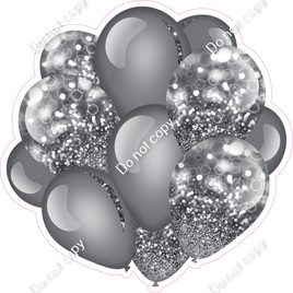 Bokeh - Silver Balloon Cluster w/ Variants