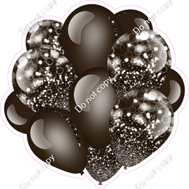 Bokeh - Chocolate Balloon Cluster w/ Variants