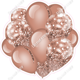 Bokeh - Rose Gold Balloon Cluster w/ Variants