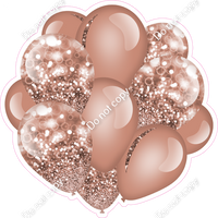 Bokeh - Rose Gold Balloon Cluster w/ Variants