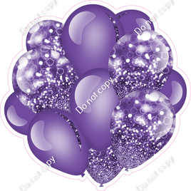 Bokeh - Purple Balloon Cluster w/ Variants