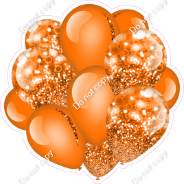 Bokeh - Orange Balloon Cluster w/ Variants