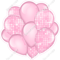 Disco - Baby Pink Balloon Cluster w/ Variants