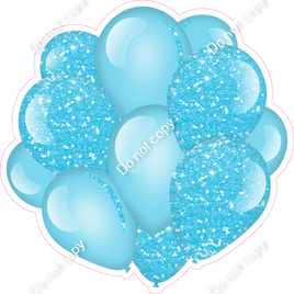 Sparkle - Baby Blue Balloon Cluster w/ Variants