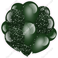 Sparkle - Hunter Green Balloon Cluster w/ Variants