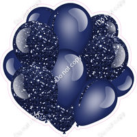 Sparkle - Navy Blue Balloon Cluster w/ Variants