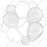 Sparkle - White Balloon Cluster w/ Variants