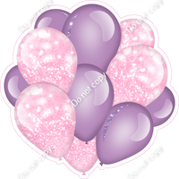 Bokeh - Baby Pink & Lavender - Balloon Cluster w/ Variants
