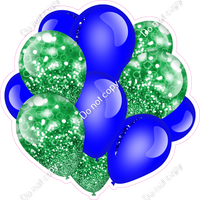 Bokeh - Green & Blue - Balloon Cluster w/ Variants