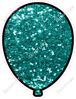 Sparkle - Teal Balloon - Outlined