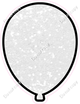 Sparkle - White Balloon - Outlined