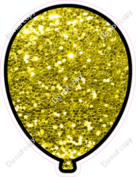 Sparkle - Yellow Balloon - Outlined