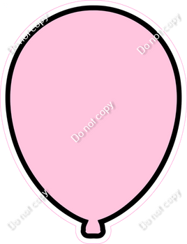 Flat - Baby Pink Balloon - Outlined