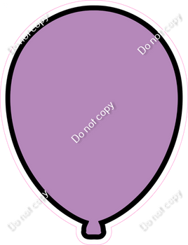 Flat - Lavender Balloon - Outlined