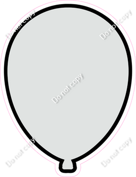 Flat - Light Grey Balloon - Outlined
