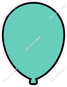 Flat - Mint Balloon - Outlined