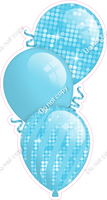 Disco - Baby Blue Triple Balloon Bundle