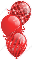Disco - Red Triple Balloon Bundle