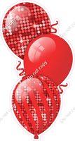 Disco - Red Triple Balloon Bundle