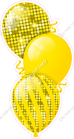 Disco - Yellow Triple Balloon Bundle