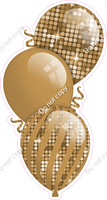 Disco - Gold Triple Balloon Bundle