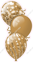 Bokeh - Gold Triple Balloon Bundle