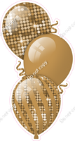 Disco - Gold Triple Balloon Bundle