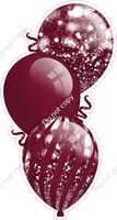 Bokeh - Burgundy Triple Balloon Bundle