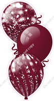 Bokeh - Burgundy Triple Balloon Bundle