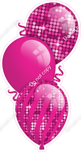 Disco - Hot Pink Triple Balloon Bundle