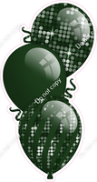 Disco - Hunter Green Triple Balloon Bundle