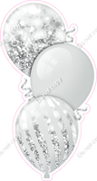 Bokeh - Light Silver Triple Balloon Bundle